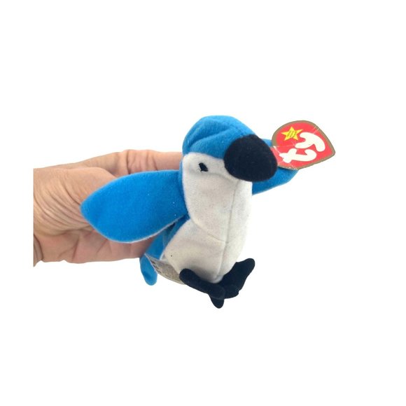 Teenie Beanie Babis Rocket the Blue Jay MFD for McDonald’s 1993 Vintage 6” x 3” - Picture 4 of 10